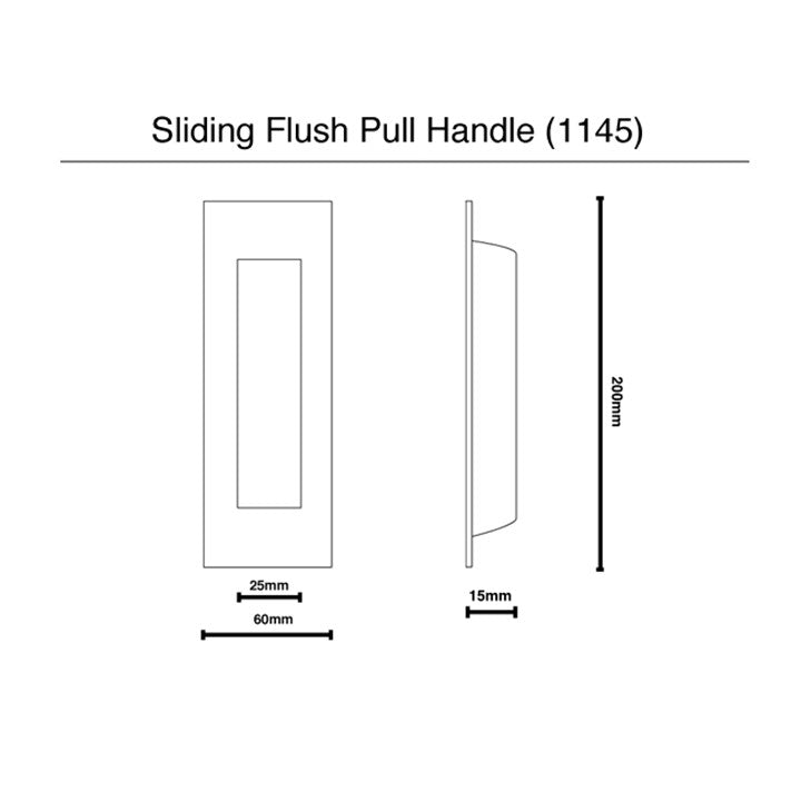 200mm Sliding Flush Pull Handle The Tapware Outlet