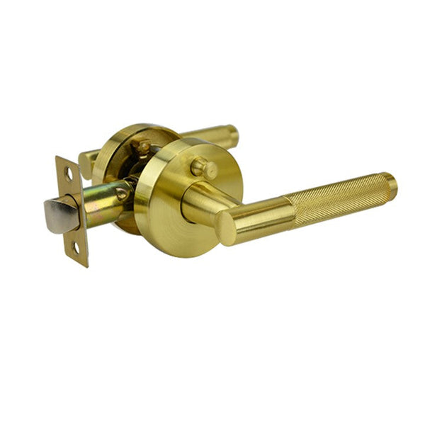 Privacy Lever Set Brushed Gold Finish - Malbena Series