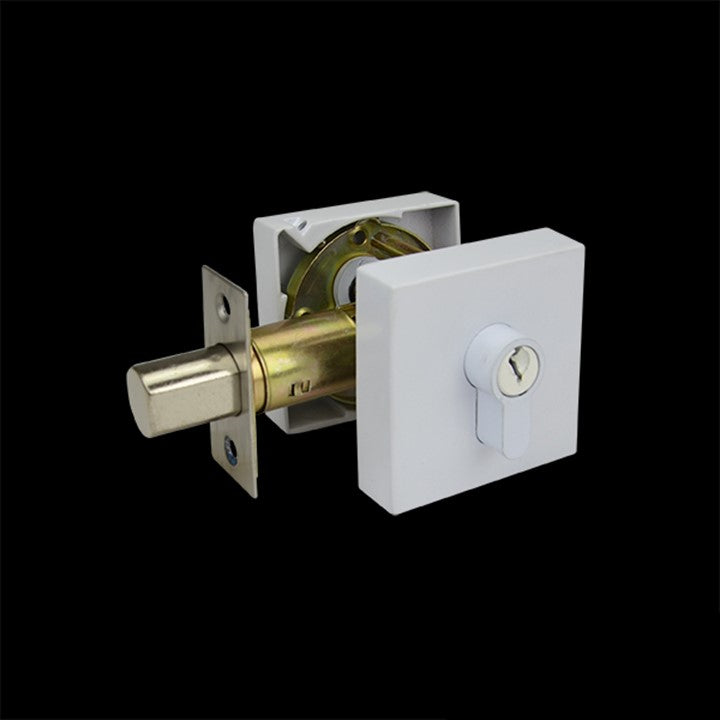 Reef Series Double Cylinders Deadbolt White Finish The Tapware Outlet