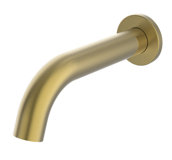 Pacifica Curved Wall Spout - Brushed Gold