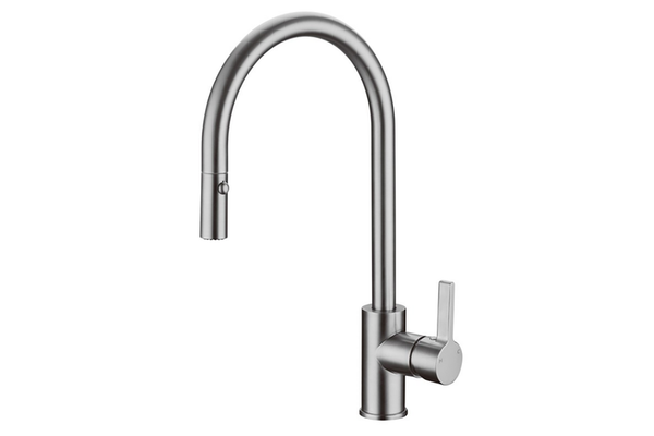 Ocean Deluxe Pull Out Kitchen Sink Mixer - Brushed Nickel