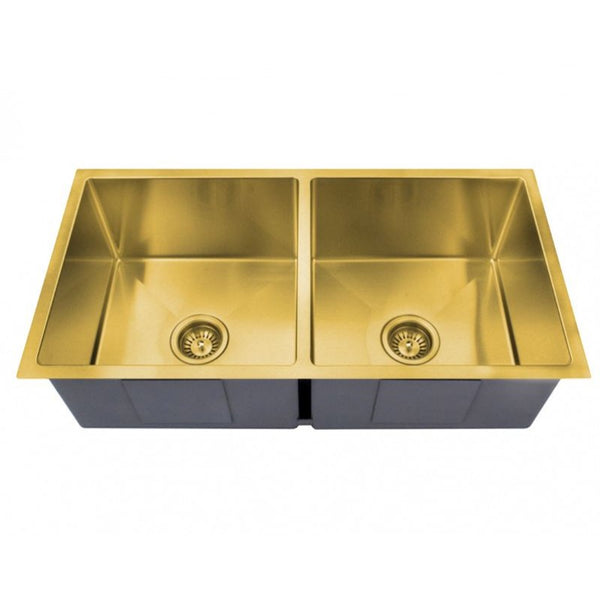 Bella Above/Undermount Kitchen Sink 790mm x 440mm - Brushed Gold