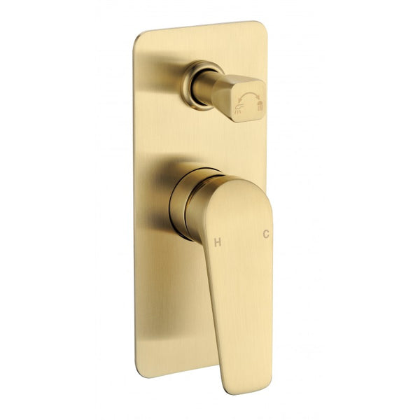 Solange Shower & Bath Mixer Diverter - Brushed Gold