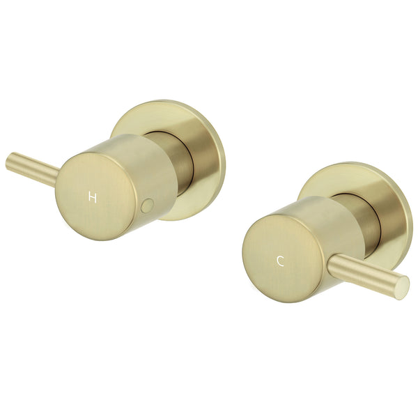 Bella 1/4 Turn Wall Tops - Brushed Gold