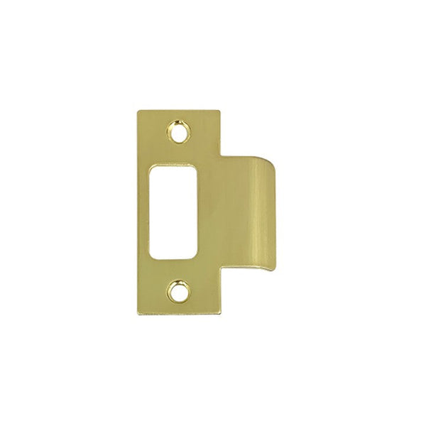 Extended Tubular Latch Strike Plate - Brushed Gold
