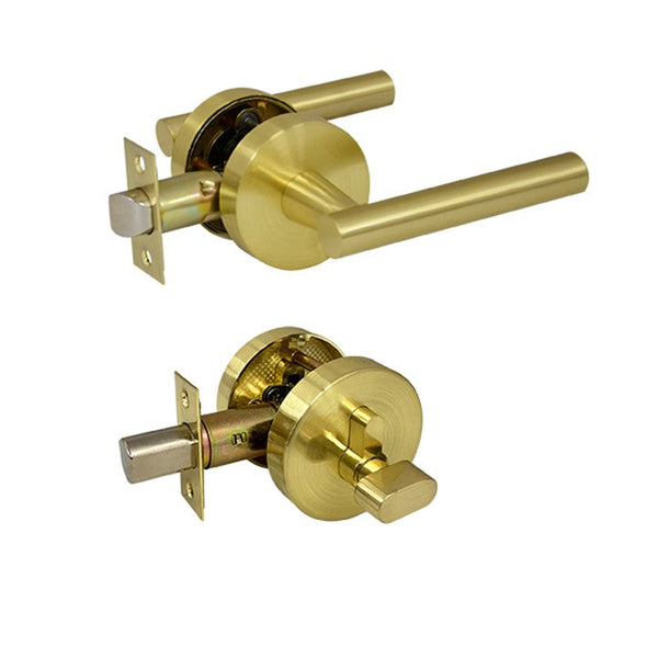 Lachlan Series Entrance Lever Lockset - Brushed Gold