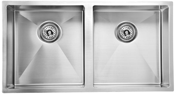 Eva Above/Undermount Double Bowls 400mm x 400mm - Stainless Steel
