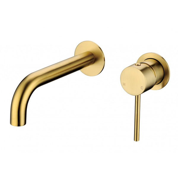 Bella Wall Mixer & Spout Combination  - Brushed Gold