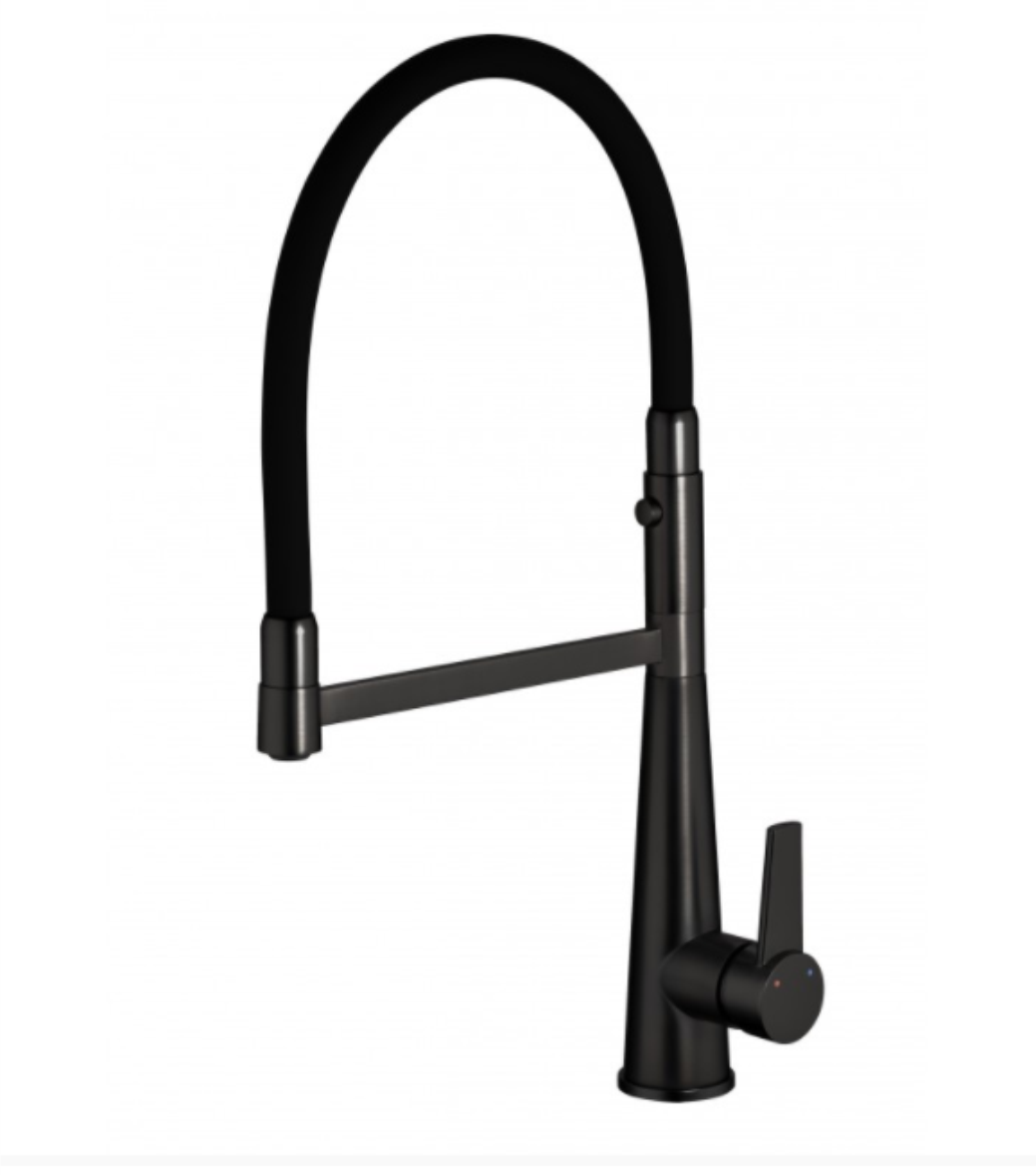 Noosa Deluxe Pullout Sink Mixer Matt Black The Tapware Outlet