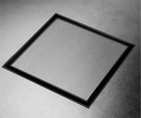 Square Tile Insert Floor Waste Matt Black - 100mm