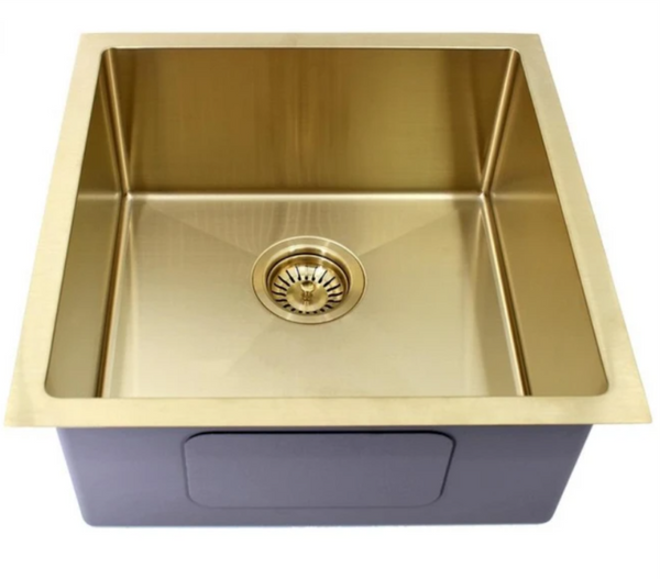 Bella Above/Undermount Kitchen Sink 400mm x 400mm - Brushed Gold
