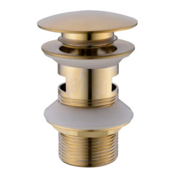 Pop Up Plug & Waste 40mm With Overflow - Brushed Gold